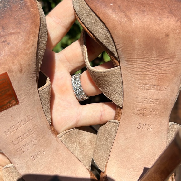 HERVE LEGER Suede / Leather Platform Sandal, Size 8.5. 🤎 - Picture 17 of 17